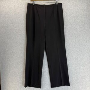Piazza Sempione Sophia Black Wool Blend Dress Pants Straight Leg Size 48‎ US 12
